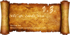 Végh Zenóbia névjegykártya